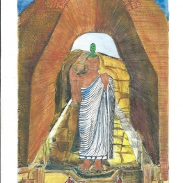 Boeddha Beeld ingekleurd Boeddha Beeld ingekleurd