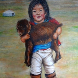 Meisje uit Mongoliƫ. Meisje uit Mongoliƫ.