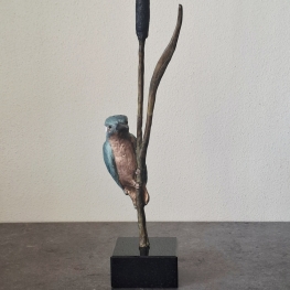 Ijsvogel op rietstengel uniek beeldje Ijsvogel op rietstengel uniek beeldje