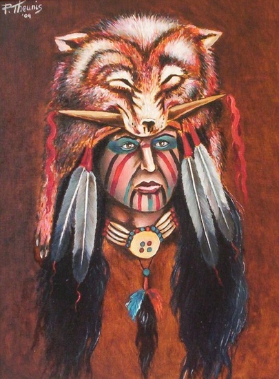 Indian with Wolfheaddress
