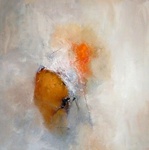 Lyrisch Expressieve Abstracte Schilderijen Indrukken, gedachten, gevoelens. heldere kleuren contrasteren met de zandpartijen in krachtige composities.