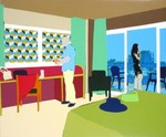Interieurs van hotelkamers. Annonym en onpersoonlijk. Het zou overal kunnen zijn.