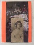 Kleine werkjes op ansichtkaartformaat in mixed media: collage, potlood, viltstift, inkt, verf, naaiwerk.