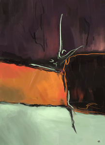 Abstracte vormen met veel kleur, van kleurvlakken tot organische vormen.