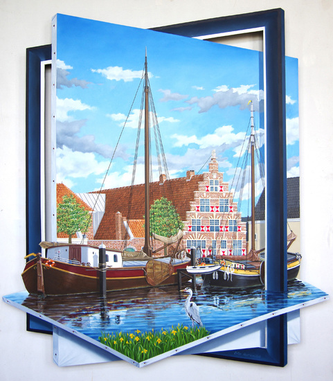 LEIDEN (GICLEE -Kleurvaste kunstreproductie Historisch Leiden