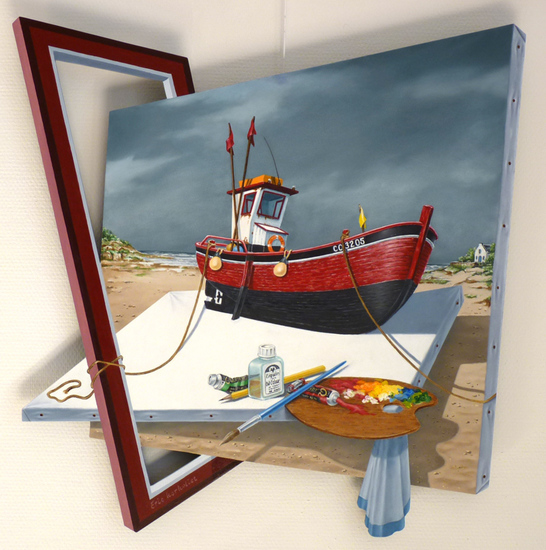 BOOT op SCHILDERSDOEK (De Hofgalerie, Annastraat 3 ,den Haag)