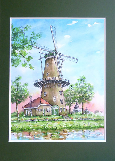 MOLEN De Valk LEIDEN (GICLEE)