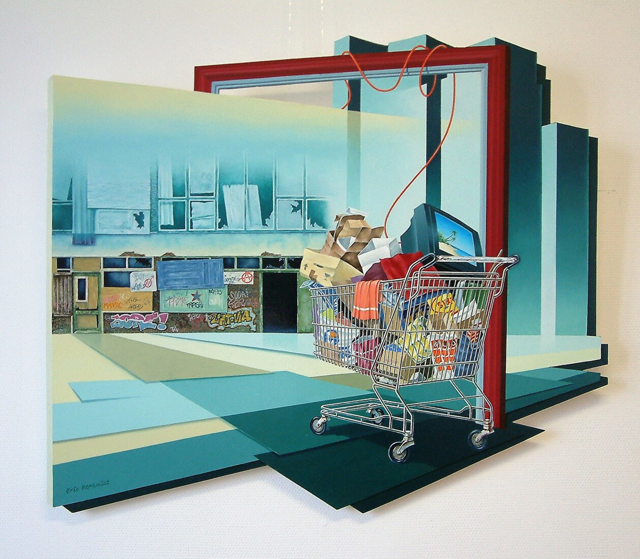 BOODSCHAPPEN..... (nu te zien bij de kunstenaar)