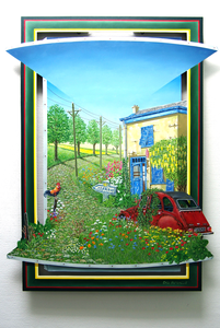 Giclee's : Kleurvaste Genummerde en GesigneerdeKunstreproductie, gemonteerd op een dunne iets verhoogde ingesneden foam ondergrond met ophangsysteem. Inlijsten is niet nodig ( ook niet de bedoeling).