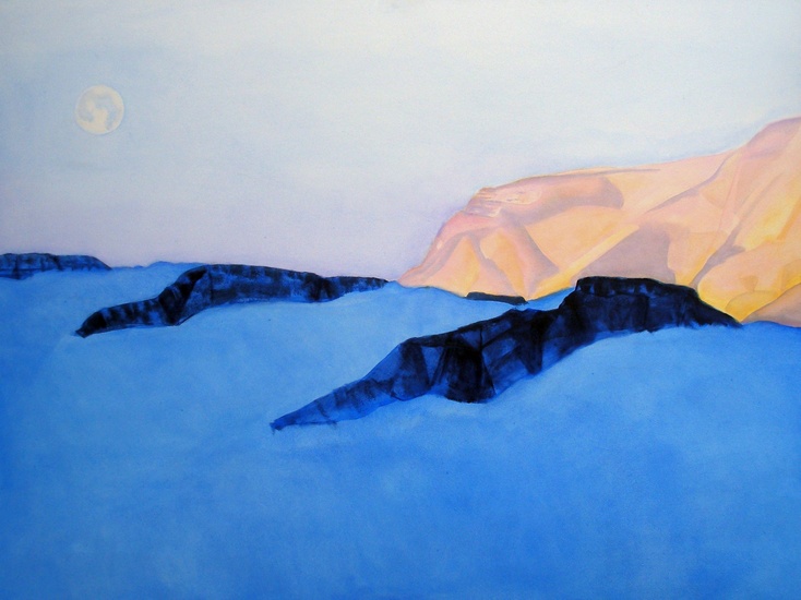 Glowing mountain