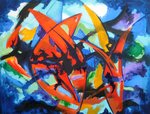 A series of paintings depicting a largely imaginary fun-filled life at the beach anywhere. Many depict windsurfing and dogs both of which have been an important part of my life. <bClick on a painting to enlarge and then move the mouse over the image to zoom</b>