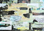 Werken (mixed media) op masonite