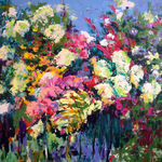 Expressieve schilderijen in heldere kleuren