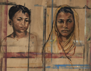 Living in Manila, Philippijnen. Working and
organizing art-classes at her studio
