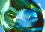 Detail photography out of glass art objects of Göran Wärff from Sweden. The pictures show a new world with a lot of space so you can feel free.