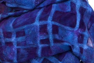 Blauw paarse sjaal