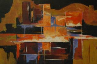 Abstract geometrisch landschap Abstract geometrisch landschap
