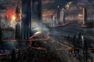 futuristische stad futuristische stad