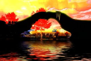 Sun island - Cave arch drone- Sun island - Cave arch drone-