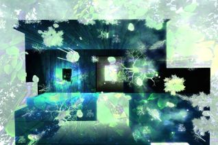 Fog @ night _ The blue house in green_ Fog @ night _ The blue house in green_