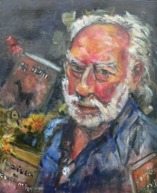 Gerard met zijn boeken Gerard met zijn boeken