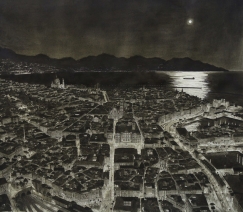 Stad aan de Middellandse Zee bij Nacht Stad aan de Middellandse Zee bij Nacht
