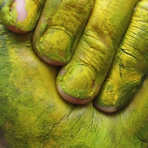 Wet painting - green/yellow Wet painting - green/yellow