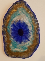 geode blauw glas geode blauw glas