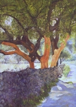 Landschap met kurkeiken Landschap met kurkeiken