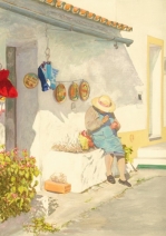 De dame van de winkel De dame van de winkel