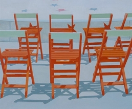 Rode stoelen Rode stoelen