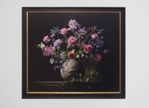 Giclée van Bloemstilleven met passiebloem en phlox Giclée van Bloemstilleven met passiebloem en phlox