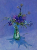 Stilleven met bloemen in lila Stilleven met bloemen in lila