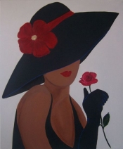 Lady with rose Lady with rose