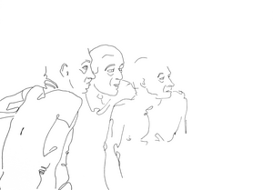 Tekeningen in viltstift over het leven van alle dag.