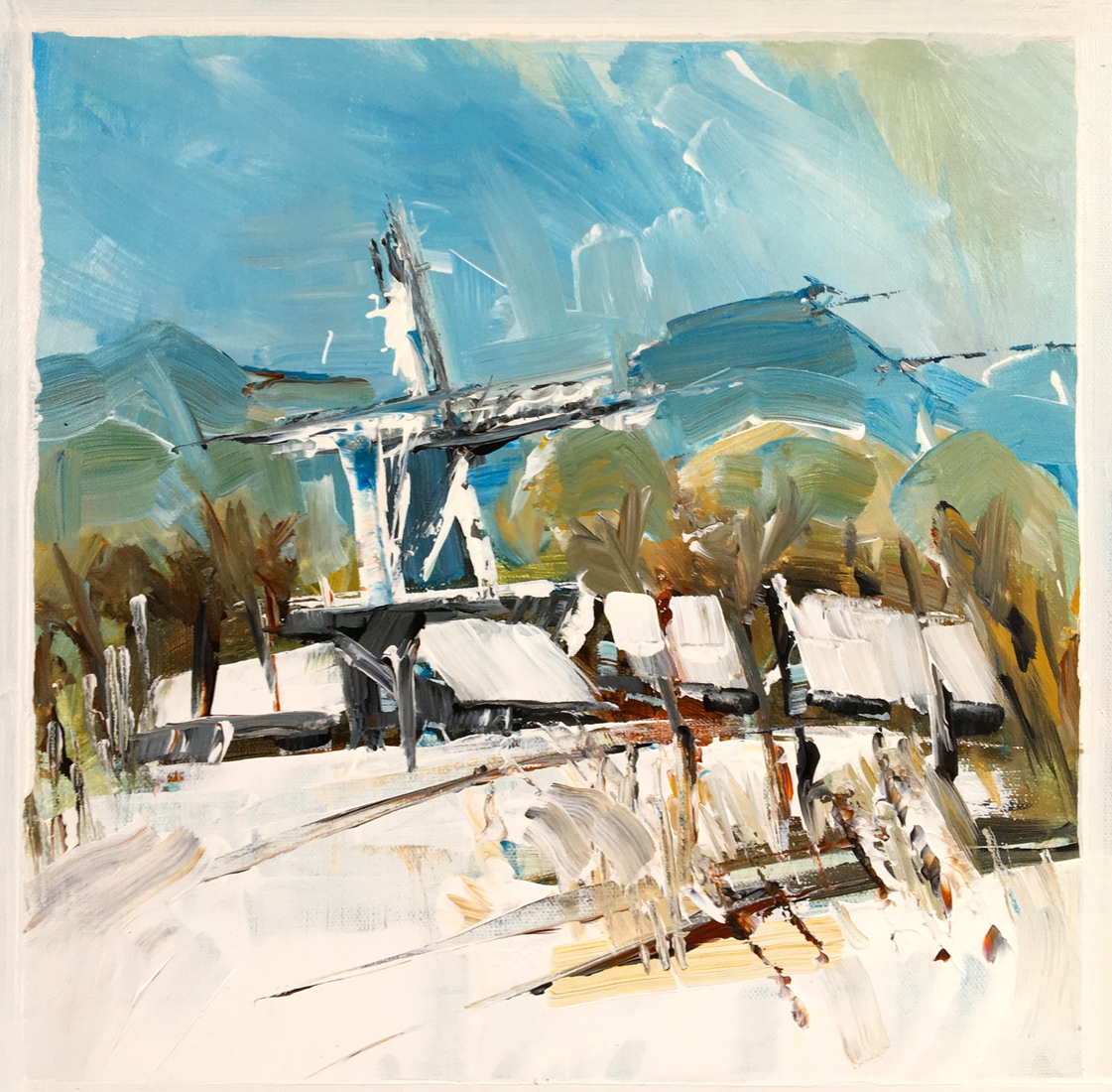 Werkhoven, molen, abstractie 1