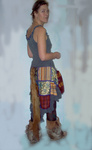 one of a kind garments, often made from unusual materials. - unieke kledingstukken, veelal vervaardigd uit ongebruikelijke materialen