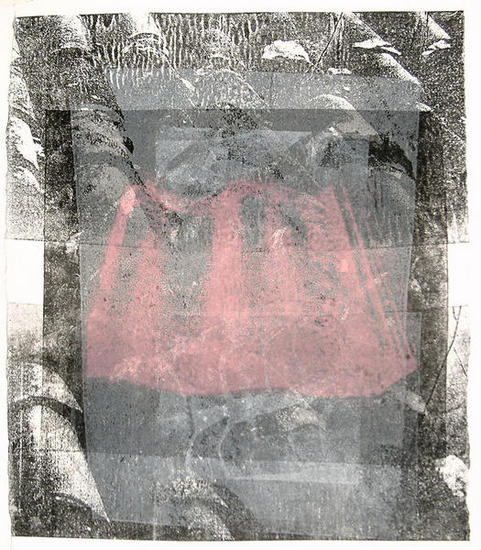 Dakpan structuren in grijze tonen - gedrukte monotype, vanuit foto's