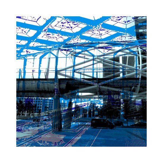 modern Dutch architecture in The Haque; print art of the Netherlands - recent building