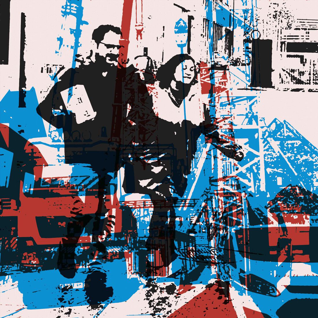 Op de Zuid-as,Amsterdam 3 - digitale art print