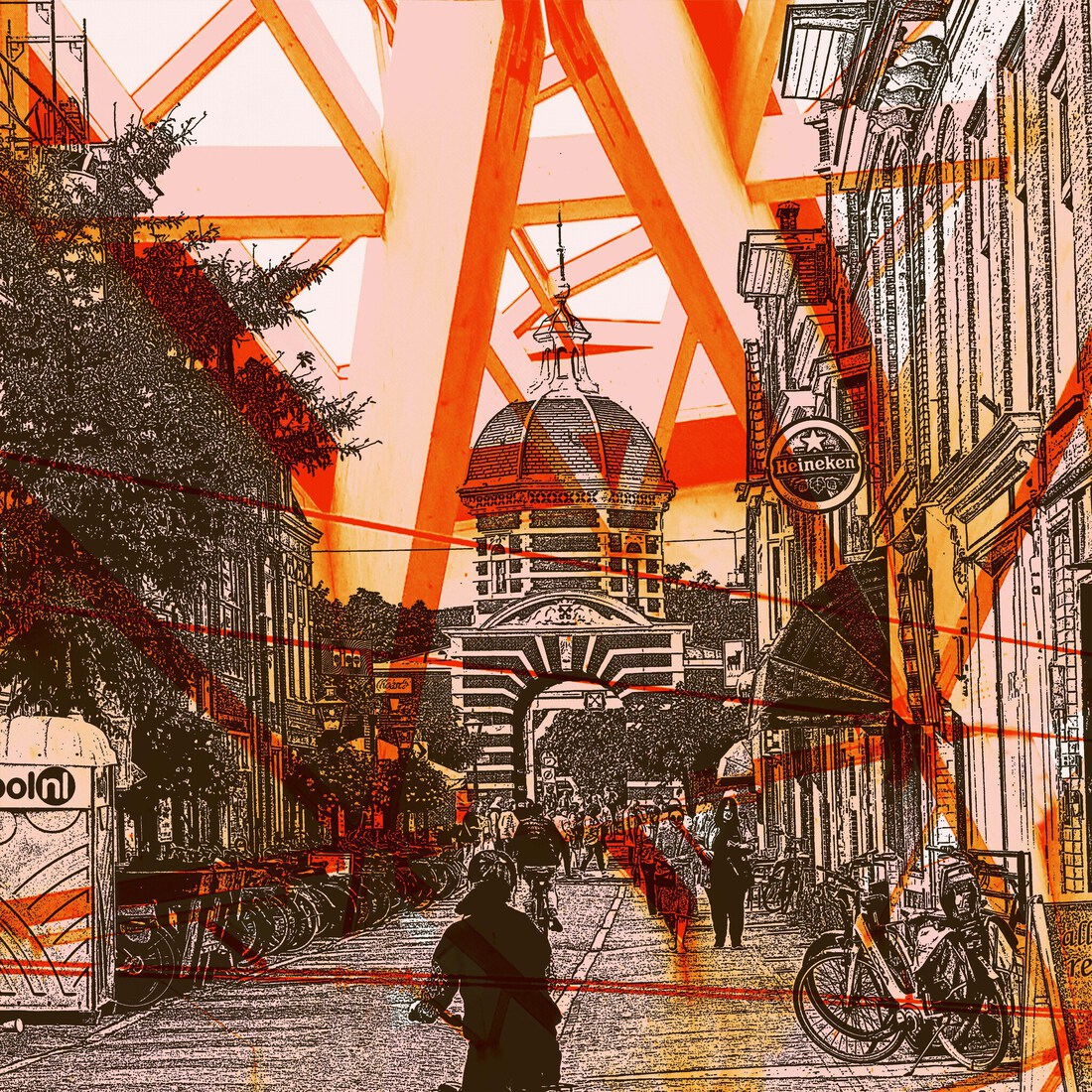 De Morspoort, Leiden. - digital art print