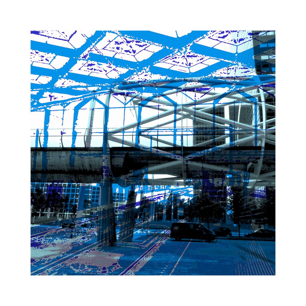 moderne architectuur van Den Haag in digitale prent-kunst van Nederlandse bouw