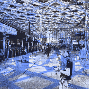 Den Haag, in fine art-prints van zijn urban architectuur en nieuwbouw,. Ik maakte de digitale prints vanuit mijn eigen foto's van o.a. de Turfmarkt en het Wijnhaven-kwartier. Ook van woontoren 'De Kroon' en ministeries van Jusitie en B. Z. Mijn digitale urban collage-kunst is te koop in de maten die u kiest. Op dibond, of in een lijst achter glas.