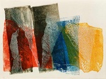 Visnetten als onderwerp in mijn grafische kunst, omdat de structuren ervan mij fascineerden. Het zijn monoprints, gedrukt uit eigen foto's van circa 2003 - 2004. Te koop in unieke prent.