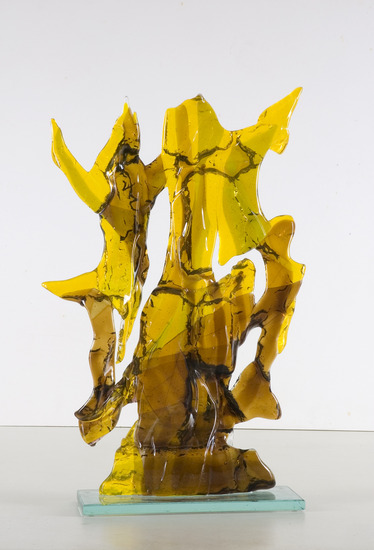 'Golden autumn' - glass fusing sculpture