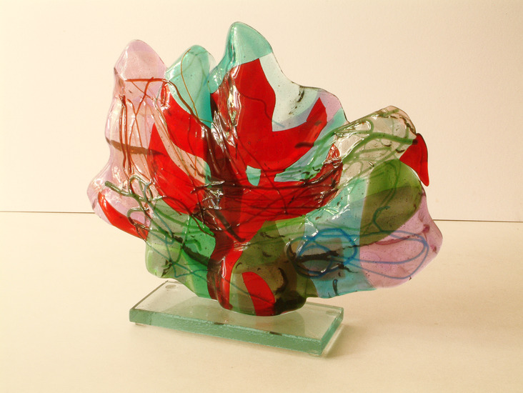 'Landscape 1' - glass fusing sculpture