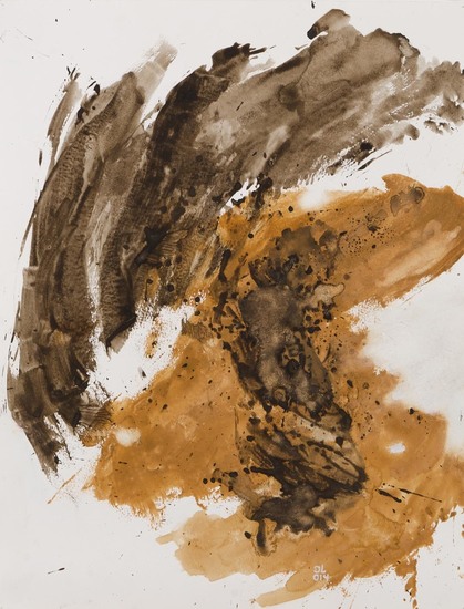 G-996 - abstract watercolor on paperche op papier