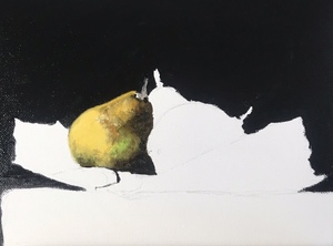 stilleven peren , olieverf op canvas doek