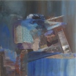 Een paar jaar geleden ben ik mijn eigen figuratieve werk gaan abstraheren. Dan ontstaan abstracte schilderijen. Momenteel ben ik in de ban van collages. Het leuke van een collage maken is dat het werk 'groeit'. Je begint met een idee in je hoofd, loopt er weken over te tobben, en als je eenmaal bezig bent groeit het werk vanzelf. Fascinerend!