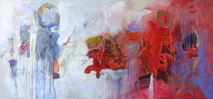 Mixed media abstract paintings, the signature of the time gone past, leaving amazing marks, scars, writings, textures and wonderful colours.
